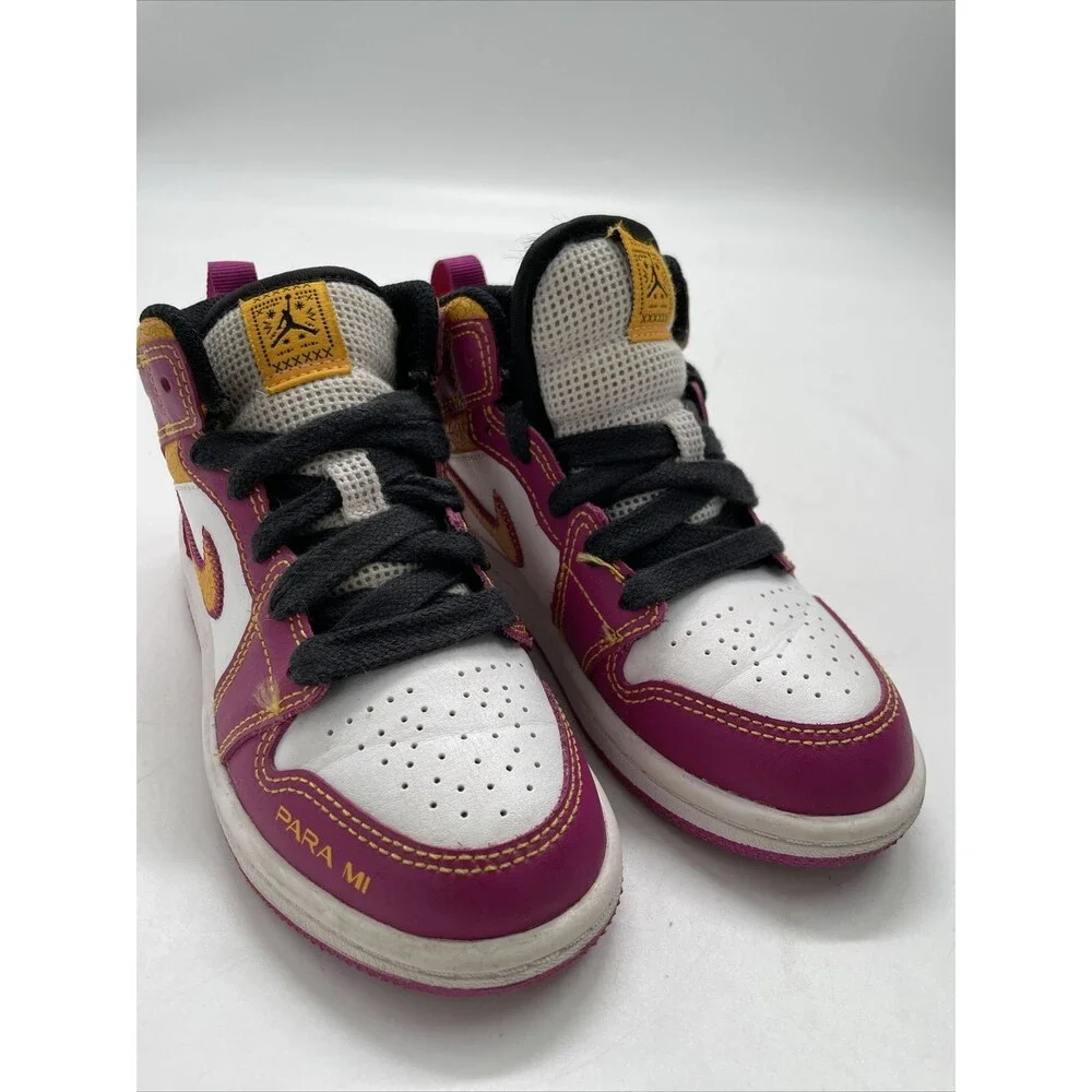 Nike Air Jordan 1 Mid PS Dia de Muertos DC0499-100 White Cactus Flower Gold 11C